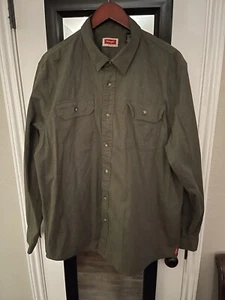 Wrangler Est. 1947 Green Button Down Men’s Shirt Size X-Large - Picture 1 of 8