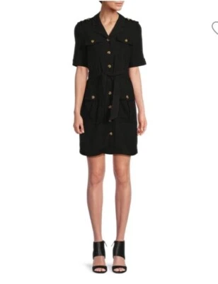 🔥 $278 Vestido Walter Baker Kate Mezcla de Lino Mini Vestido Camisa Utilitario Talla Pequeña🔥 Foto 1 de 4