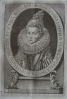 Isabelle Clare Eugenie (1566-1633)  Portrait Gravure Originale 18 Eme