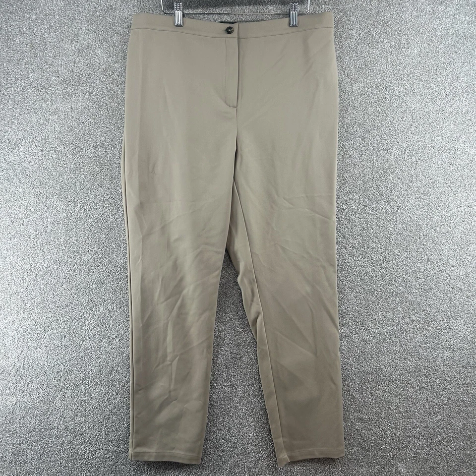 Женские брюки Marina Rinaldi размер 18 бежевые с высоким подъемом эластичные - Изображение 1 из 4