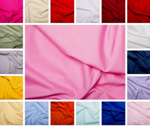 100% Cotton Poplin Plain Solid Fabric Material 112cm wide Rose & Hubble - Picture 1 of 19