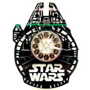 star wars MILLENNIUM FALCON Vinyl Record Clock - Picture 1 of 2