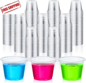 Plastic Shot Glasses 1 Oz Disposable Cups 1500 Pcs - Picture 1 of 7