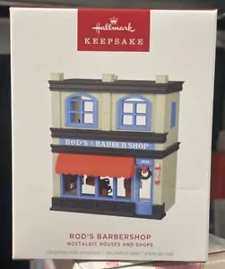 Hallmark Keepsake Nostalgic Houses & Shops 2024 Rod’s Barbershop Nuevo En Caja. - Imagen 1 de 1