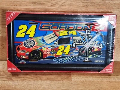 Jeff Gordon Nascar License Plate Quartz Clock Made USA - Image 1 of 4