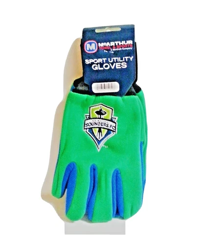 SEATTLE SOUNDERS FC 2 TONE SPORTS UTILITY GLOVES W/PVC GRIP ALL PURPOSE SPORT Cover