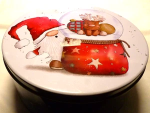 Weihnachtsdose Keksdose Plätzchendose Gebäckdose Höhe: 9 cm Durchm: 20,5 cm  NEU - Bild 1 von 4