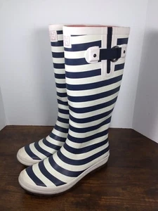 Helly Hansen Blue & White Stripes Rain Waterproof Boots Size 9 #11151_689 - Picture 1 of 9