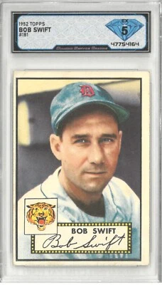 1952 Topps BOB SWIFT #181 White Back 💎 DSG 5 EX - Image 1 of 2