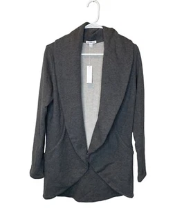 NWT Standard James Perse Gray 100% Cotton French Terry Cardigan Size 3/ Large - Picture 1 of 7