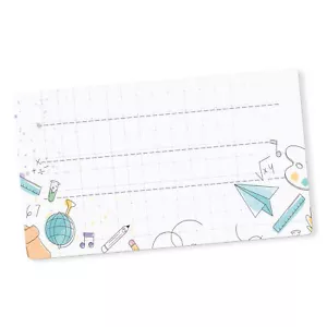 itenga 40x Buchetiketten Heftetiketten Schulanfang 9x4,5cm Doodles bunt - Bild 1 von 3