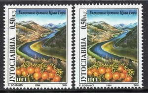 140 - YUGOSLAVIA 1994 - Ecological State of Montenegro - Different Color - MNH - Picture 1 of 2