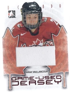 2007-2008 ITG O Canada Sarah Vaillancourt Game Used Canada Jersey Card - Picture 1 of 2