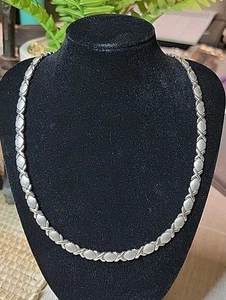 Collar de acero inoxidable vintage años 50 - 60 diseño X - Imagen 1 de 6