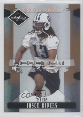 2008 Leaf Limited Phenoms Spotlight Bronze /125 Jason Rivers #242 Rookie RC - Image 1 of 2