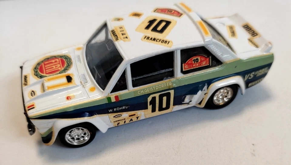 LUSO TOYS VINTAGE 1:43  AUTO DIE CAST  FIAT  131 ABARTH #10  BIANCO ART M-17 - Immagine 1 di 4