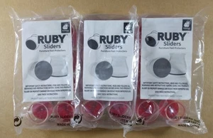 Ruby Sliders Furniture Feet Floor Protectors CLEAR (3) 8-Packs 24 Total - Bild 1 von 3