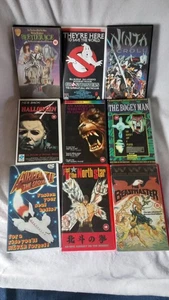 9 VHS bundle-Fist Of The North Star, Ghostbusters, Halloween 4, Beetlejuice..etc - Picture 1 of 17