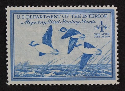 CKStamps: US Federal Duck Stamps Collection Scott#RW15 $1 Mint LH OG - Image 1 of 2