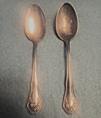 2 cucharas plateadas BRIDAL ROSE también conocida como LaROSE 1911 Niagara ~ Oneida ~ Placa de dependencia Foto 1 de 4