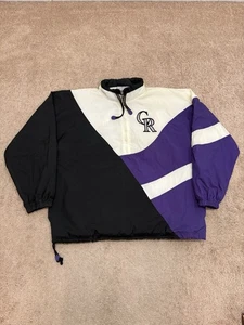 Vintage 90s Apex One Colorado Rockies MLB Windbreaker Jacket Size XL - Picture 1 of 6