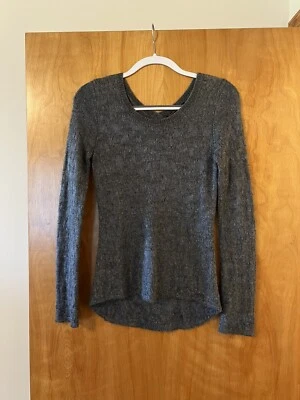 Suéter Pullover Theyskens Theory Mujer Gris Azul Gris Mezcla Alpaca Talla Pequeña Foto 1 de 4