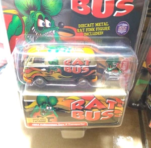 JOHNNY LIGHTNING MIJO EXCLUSIVES 1964 VW II TRANSPORTER RAT FINK RAT BUS - Picture 1 of 4