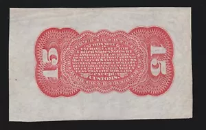 US 15c Fractional Currency Note Wide Margin Specimen FR 1276 Redback XF-AU - Picture 1 of 2