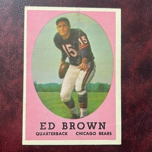 1958 Topps Set ED BROWN #123 CHICAGO BEARS - VG-EX