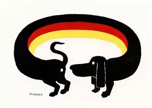 TOMI UNGERER >Projekt Flagge zeigen< Plakat-Multiple Ost meets West 84x60cm NEU - Bild 1 von 4