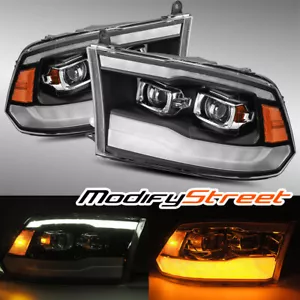 AlphaRex For 2009-2018 Ram 1500/2500/3500 Base Model Projector Headlights Black - Bild 1 von 8