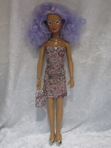 Hecho para adaptarse a DARCI & Jem #16 Conjunto de vestido, cartera y collar, ropa de muñeca hecha a mano - Imagen 1 de 3