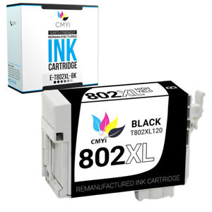 802 XL Black Ink Cartridge Replacement for Epson T802XL Workforce Pro WF-4720