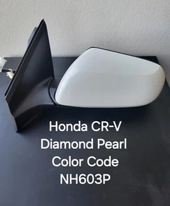 NEW PEARL WHITE mirror fits 2012-2016 Honda CR-V EX-L Driver Left Side Heated - Picture 1 of 5