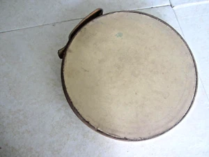 Vintage 8” Berruti Hand Drum w Handle Music Percussion - Picture 1 of 5