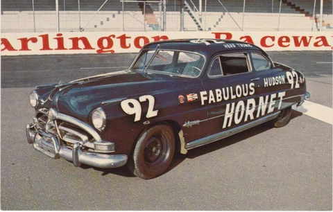 Herb Thomas #92 Fabulous Hudson Hornet 1965  post card / hero card -Nascar Cover