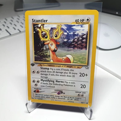 Pokemon card Stantler 1st Edition 76/111 Neo Genesis Near Mint - Image 1 of 2