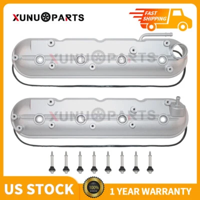 Driver & Passenger Valve Cover Set for 99-08 GMC Sierra Savana 1500 Yukon Chevy - Image 1 of 4