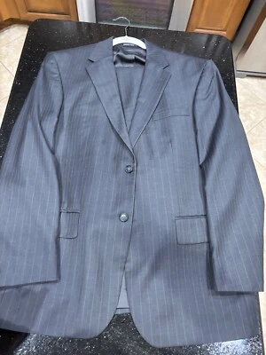 Traje Chaqueta + Pantalones Nautica Gris Rayas 2 Piezas 42R y 36/30 Foto 1 de 3