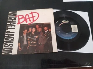 Michael Jackson – Bad VG++ Original 45RPM Epic 34-07418 Record & Pic Sleeve 1987 - Picture 1 of 6