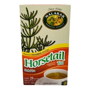 Té de hierbas de cola de caballo (Equisetum Robustum) Malabar 25 bolsas selladas sin cafeína - Imagen 1 de 12