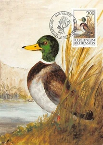 Card Maximum FDC Liechtenstein Hunting II 1990 September Mk 97 n1 - Picture 1 of 2