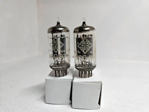2 x Telefunken ECC83 matched Pair same Code smooth plates Diamond - Bild 1 von 5