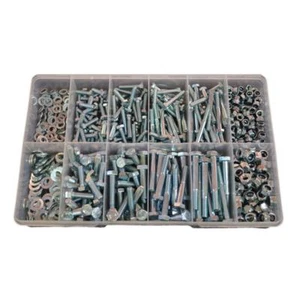 Zinc Plated M6 M8 Metric Hex Bolt Nut Washer Assortment Kit Class 8.8 Farm #86 - Picture 1 of 4