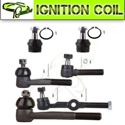 Kit de 6 rótulas de suspensión + extremos de varilla de amarre para Chevrolet K10 K20 K30 V10 V20 Foto 1 de 4