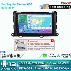 Reproductor estéreo GPS CarPlay radio coche Android para Toyota Sienna 3 XL30 2010-2014 - Imagen 1 de 34