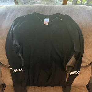 Helly Hansen Mens Baselayer XLarge Black Lifa Stripe Crew Neck Long Sleeve Shirt - Picture 1 of 5