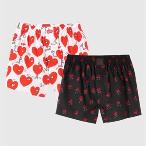 Paquete de 2 calzoncillos Lousy Livin Rose & Valentines corazones románticos rosas amor 2 - Imagen 1 de 25