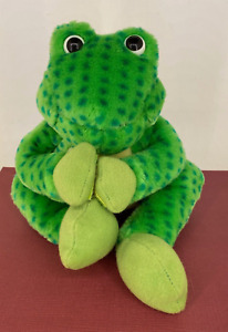 Vintage Dakin 1989 - Green 'Croaking" Rolling Ball Frog - Soft Toy Plush