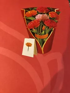 Paper Pop up Bouquet Card, Murillo Tulips 11 Inch Forever Flower Paper 3D - Picture 1 of 3
